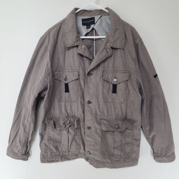 Banana Republic Factory Jackets & Blazers - Banana Republic Fac Women's Button Up Utility Jacket Gray Size XL